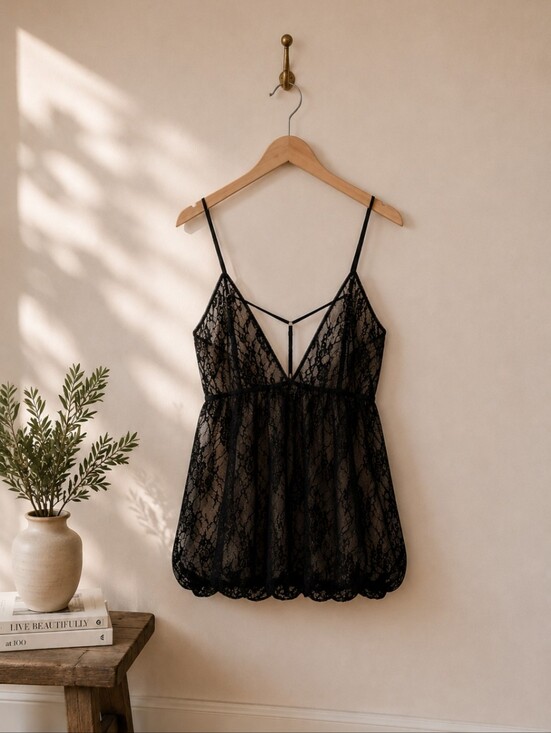 Anthropologie Dresses & Skirts - NWT Anthropologie Black Lace Bubble Dress Slip